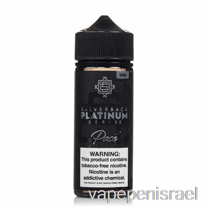 חד פעמי Vape Israel Paco - סדרת Silverback Platinum - 120 מ"ל 6 מ"ג